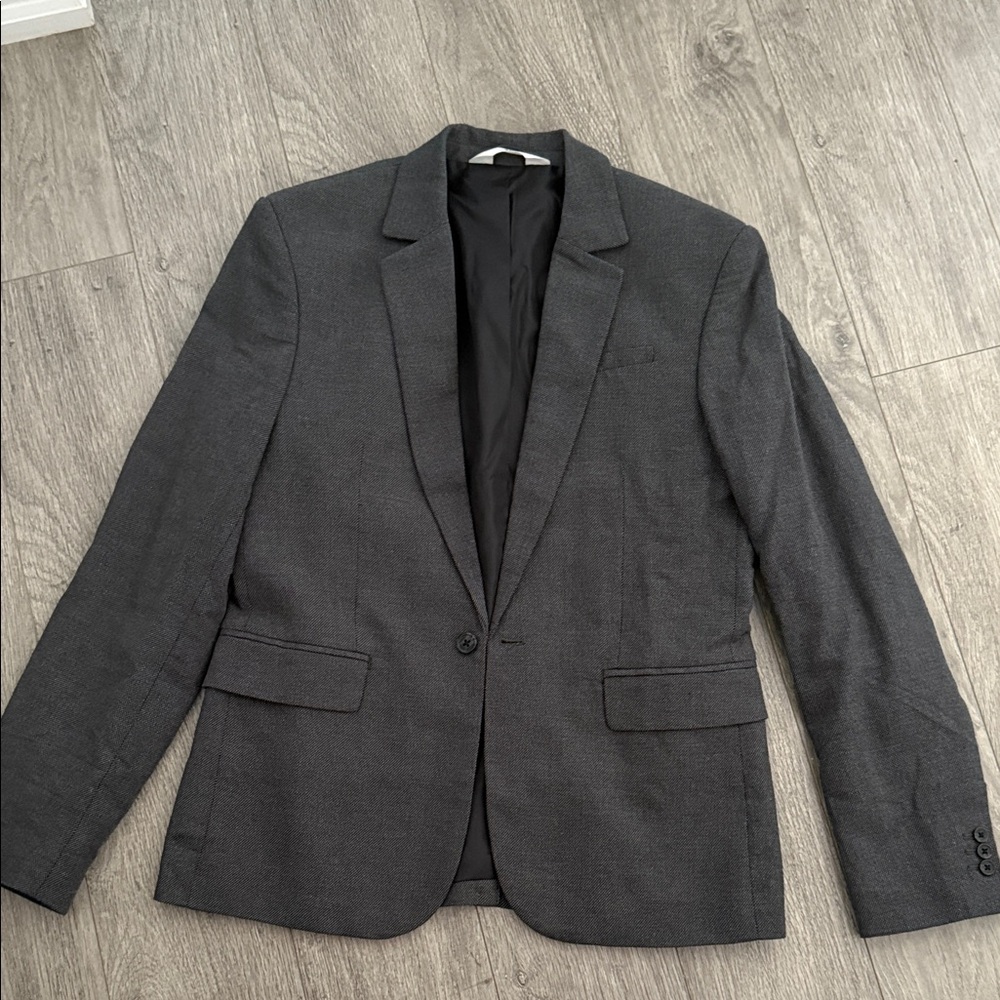 New H&M Charcoal Blazer sz 13-14 Y